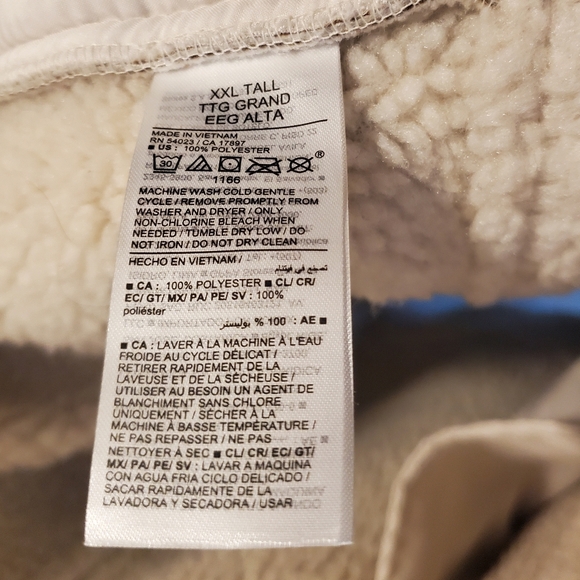 Old Navy Xxl Tall Tan Sherpa Lined Jacket - Picture 12 of 16
